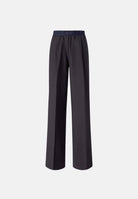 PINKO Pantaloni PHAIUS palazzo in misto lana blu, da donna, con motivo a spiga effetto mosso. 107560A3IF G03 PINKO 