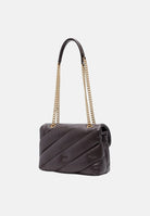 PINKO Borsa a tracolla Love Puff Classic marrone marasca per donna con trapuntatura chevron 107616A0F2 M12Q PINKO 