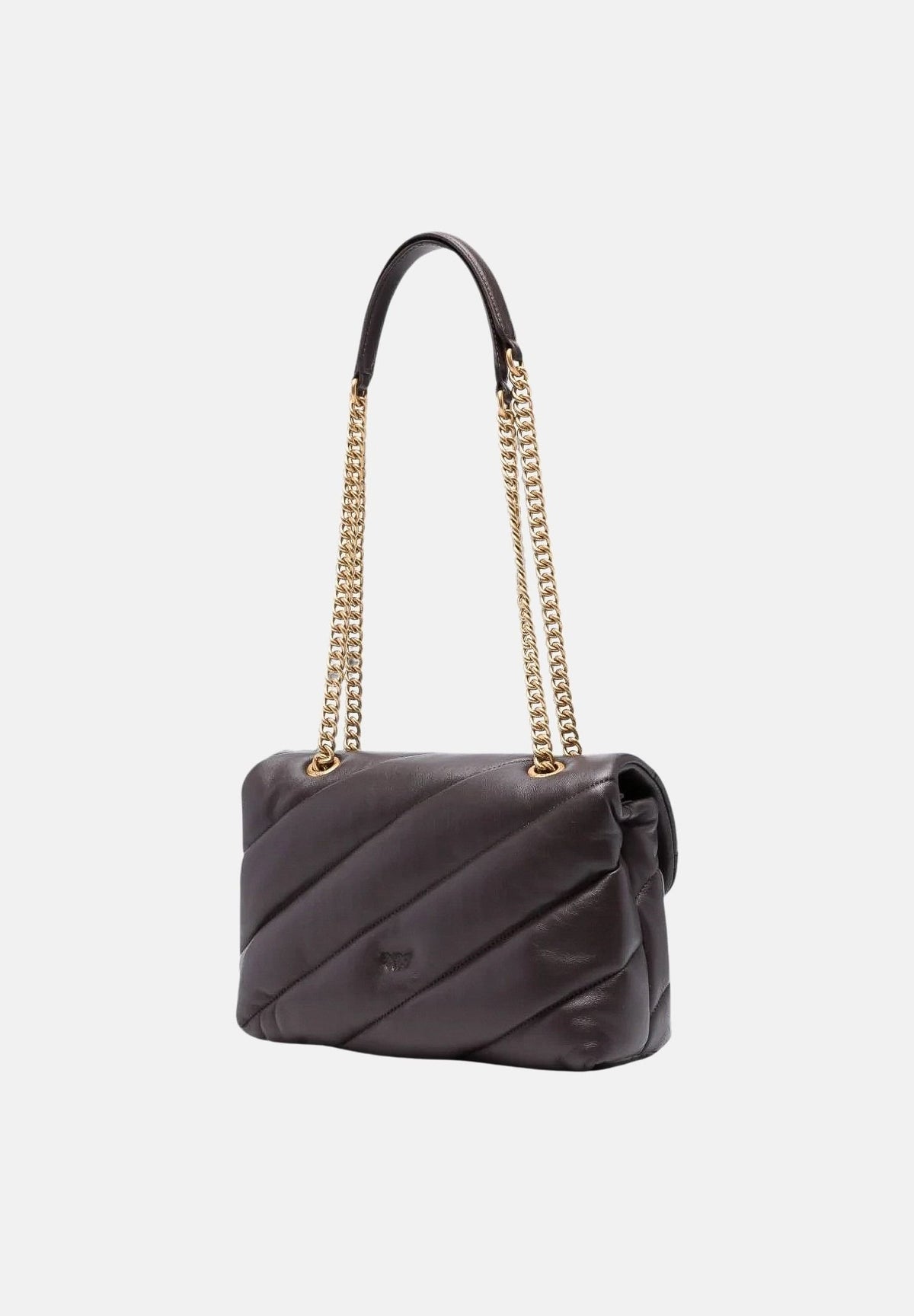 PINKO Borsa a tracolla Love Puff Classic marrone marasca per donna con trapuntatura chevron 107616A0F2 M12Q PINKO 