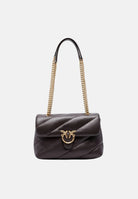 PINKO Borsa a tracolla Love Puff Classic marrone marasca per donna con trapuntatura chevron 107616A0F2 M12Q PINKO 