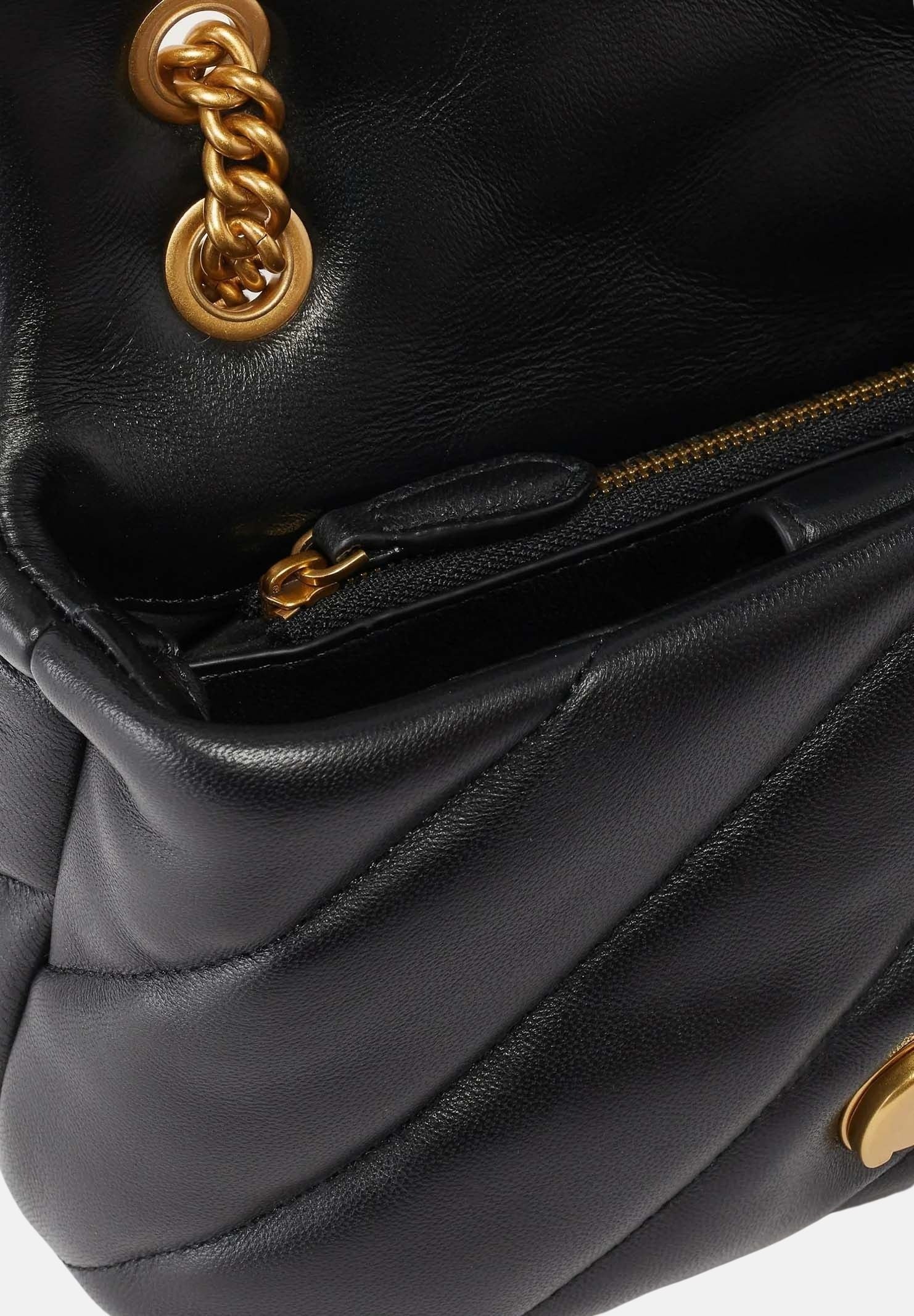 PINKO Borsa LOVE PUFF MINI BAG Nero-Antique Gold, nero con dettagli in oro, da donna 107617A0F2 Z99Q PINKO 
