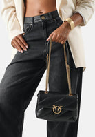 PINKO Borsa LOVE PUFF MINI BAG Nero-Antique Gold, nero con dettagli in oro, da donna 107617A0F2 Z99Q PINKO 