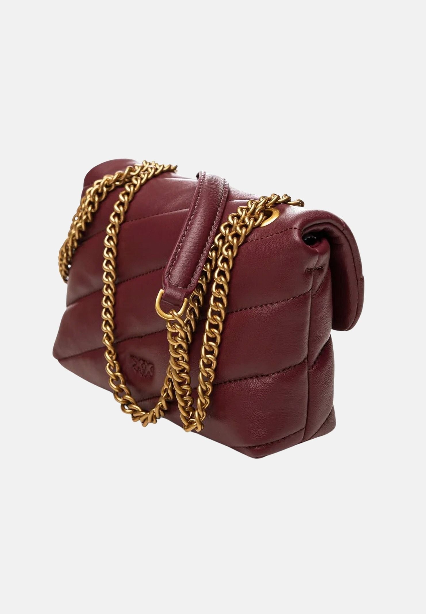 PINKO Borsa LOVE PUFF BABY Ribes intenso bordeaux da donna con trapuntatura chevron 107618A0F2 WW5Q PINKO 