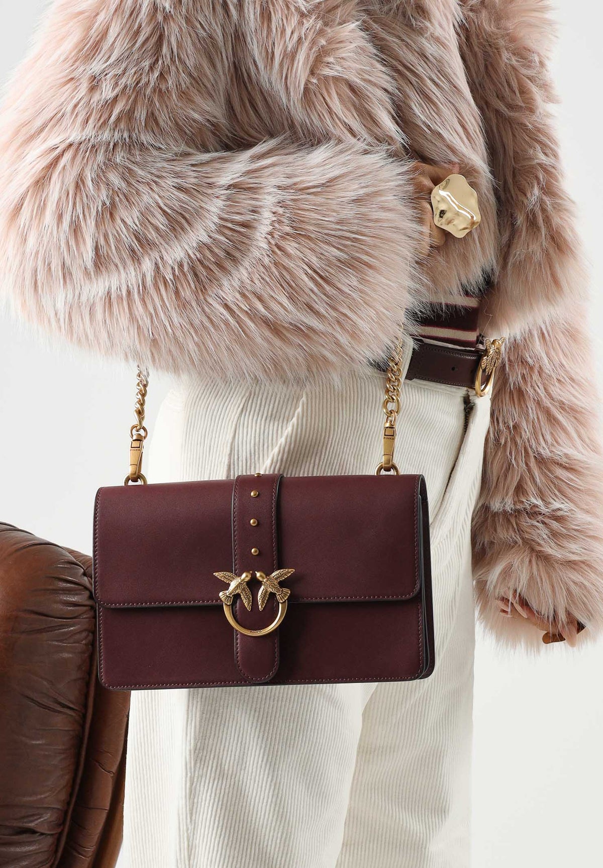 PINKO Borsa con tracolla LOVE ONE CLASSIC ribes intenso-bordeaux da donna 107621A0F1 WW5Q PINKO 