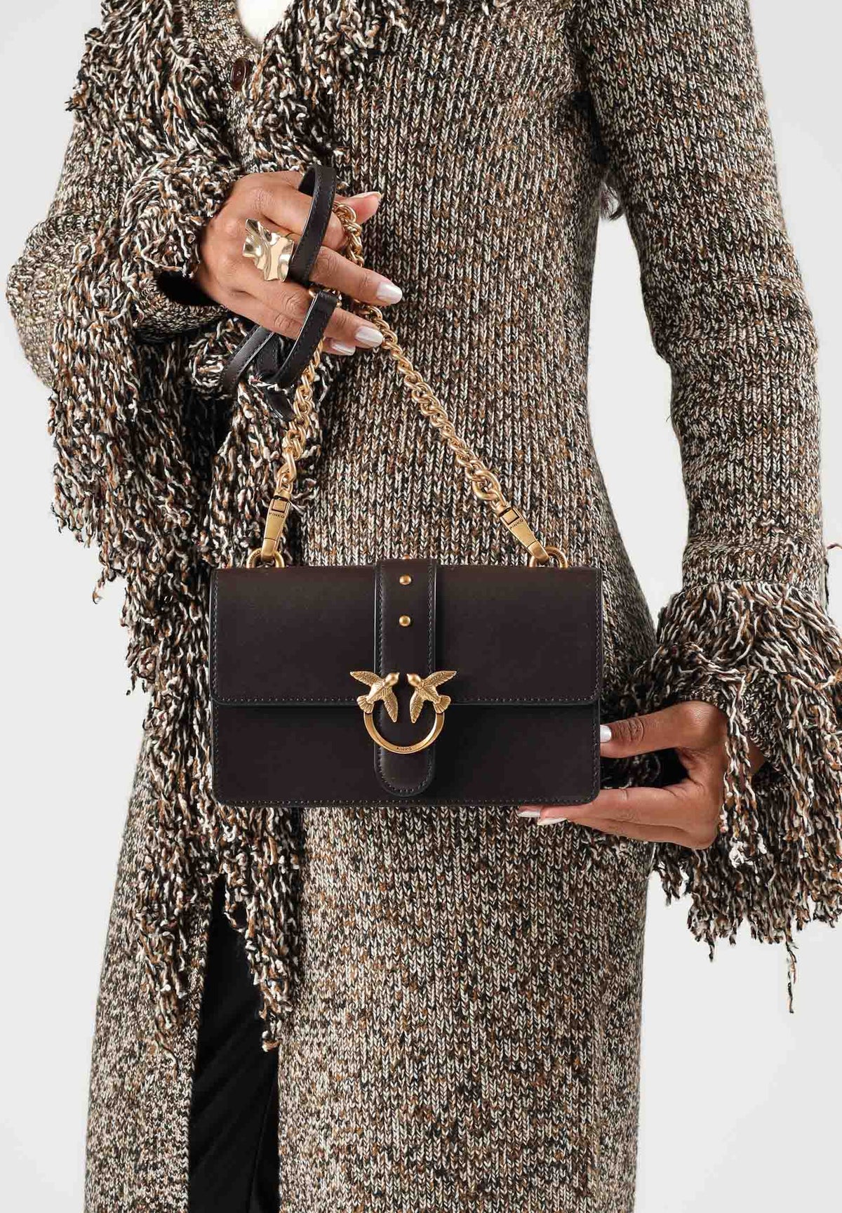 PINKO Borsa con tracolla  LOVE ONE MINI marrone marasca da donna 107622A0F1 M12Q PINKO 