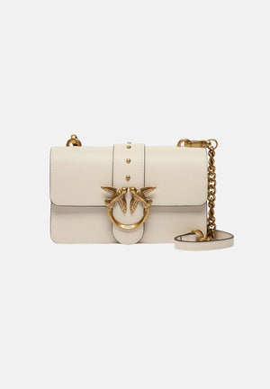 PINKO Borsa LOVE ONE MINI antique gold, bianco-seta, da donna con fibbia Love Birds 107622A0F1 Z14Q PINKO 