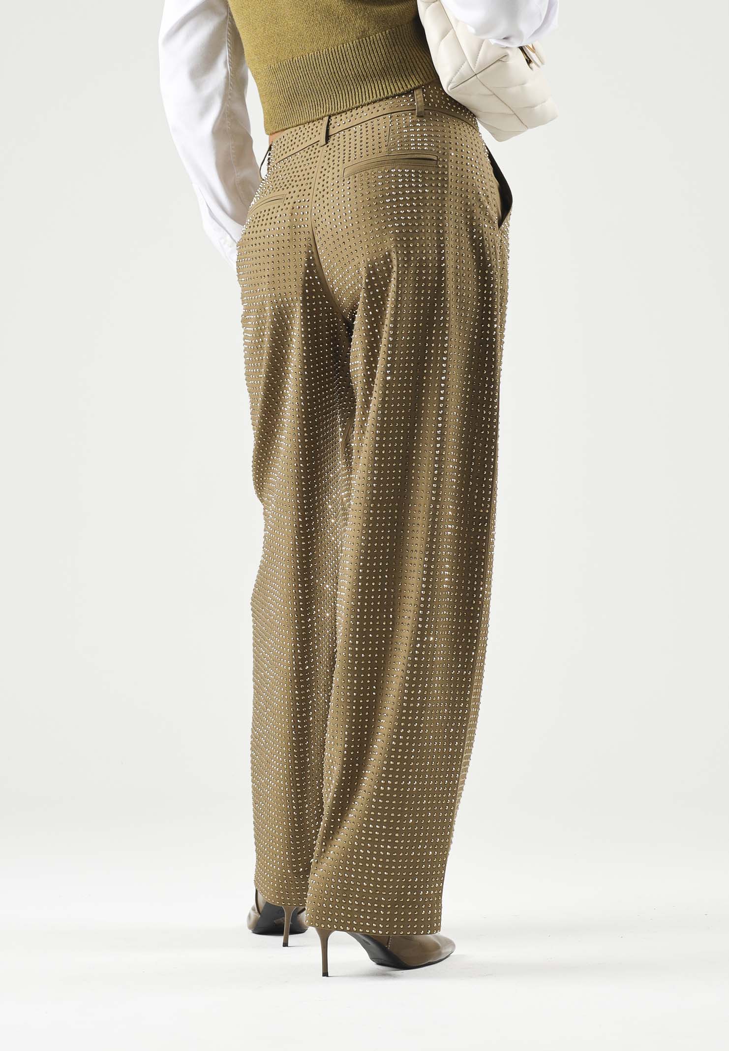 PINKO Pantaloni SOLOPACA PANTS Noce Cinereo, marrone da donna con linea barrel 107667A3M0 V67 PINKO 