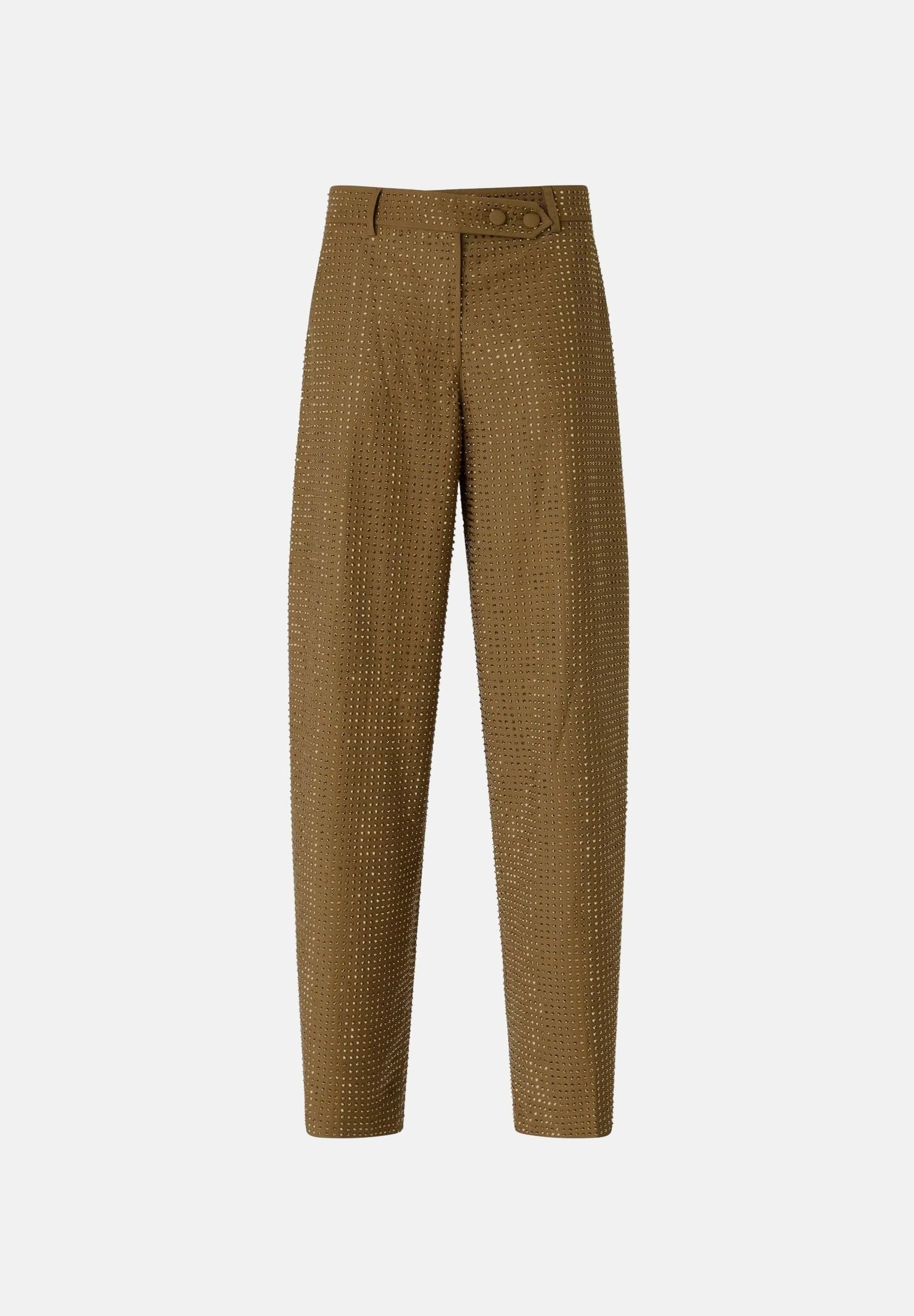 PINKO Pantaloni SOLOPACA PANTS Noce Cinereo, marrone da donna con linea barrel 107667A3M0 V67 PINKO 