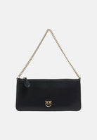 PINKO Borsa a spalla LOVE BIRDS  nero-antique gold da donna con tracolla a catena e chiusura con zip. 107669A0F1 Z99Q PINKO 