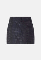 PINKO Gonna SOAVE SKIRT Blu Iride, da donna con applicazioni di strass all-over. 107674A3M0 G56 PINKO 