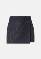 PINKO Gonna SOAVE SKIRT Blu Iride, da donna con applicazioni di strass all-over. 107674A3M0 G56 PINKO 