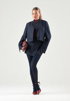 PINKO Gonna corta SOAVE SKIRT Blu Iride, da donna con applicazioni di strass all-over. 107674A3M0 G56 PINKO 