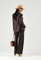 PINKO Pantaloni BALBINO marrone oltre da donna con gamba ampia. 107712A3MS M04 PINKO 