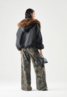 PINKO Jeans cargoHAIKU multicolor da donna con stampa camouflage floreale 107766A3NZ SD3 PINKO 
