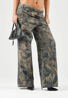 PINKO Jeans cargoHAIKU multicolor da donna con stampa camouflage floreale 107766A3NZ SD3 PINKO 
