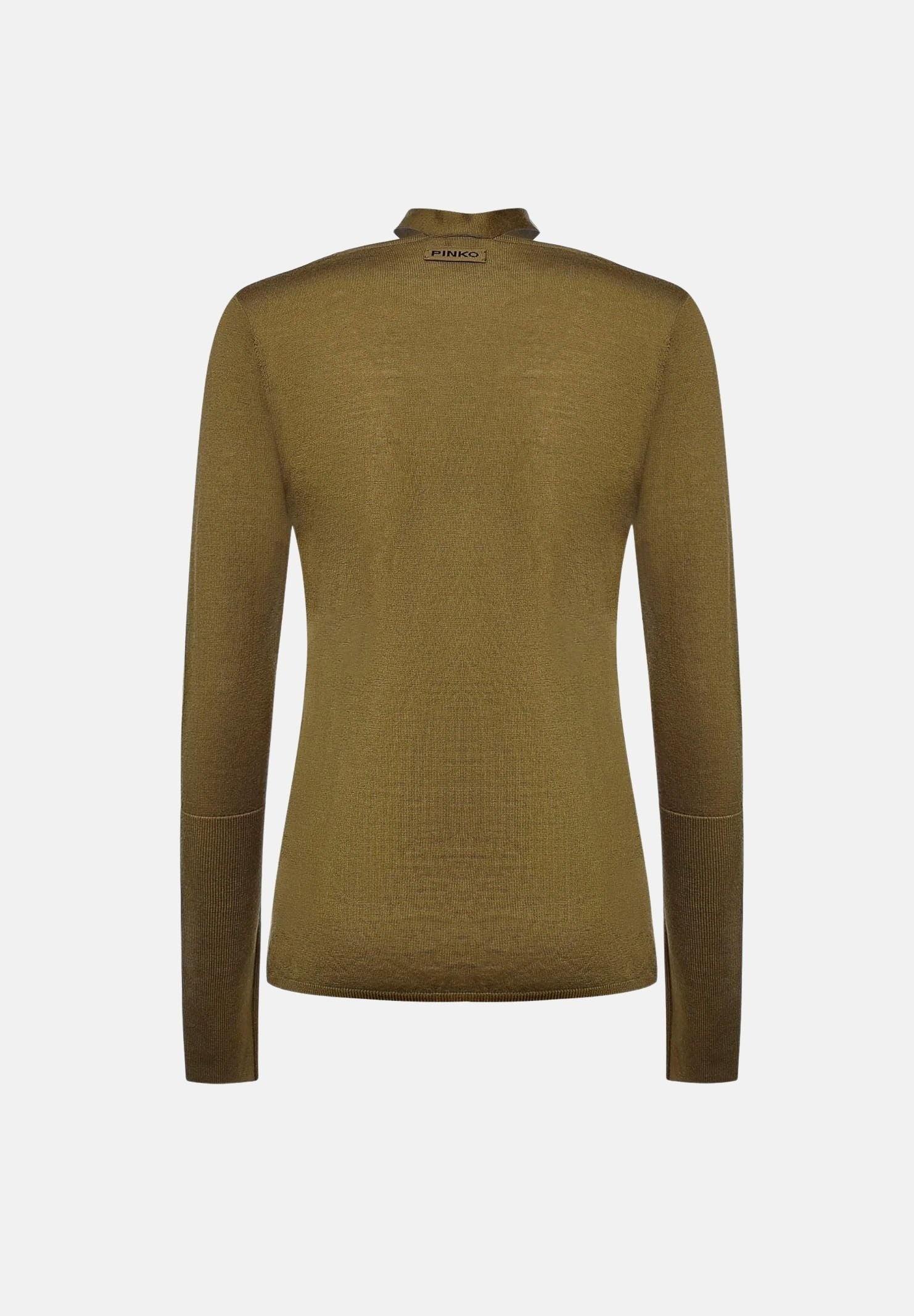 PINKO Maglia SOFFIO SWEATER Verde Lucertola, verde oliva, donna. 107775A3O1 V63 PINKO 