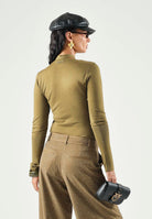 PINKO Maglia SOFFIO SWEATER Verde Lucertola, verde oliva, donna. 107775A3O1 V63 PINKO 