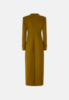 PINKO Verici Cappotto lungo misto  lana verde abete da donna con bottoni Love Birds.<BR/> 107783A3O3 V62 PINKO 