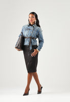 PINKO Gonna midi MONTIANO marrone oltre per donna con spacco frontale e zip con tiralampo Love Birds. 107806A3MD M04 PINKO 