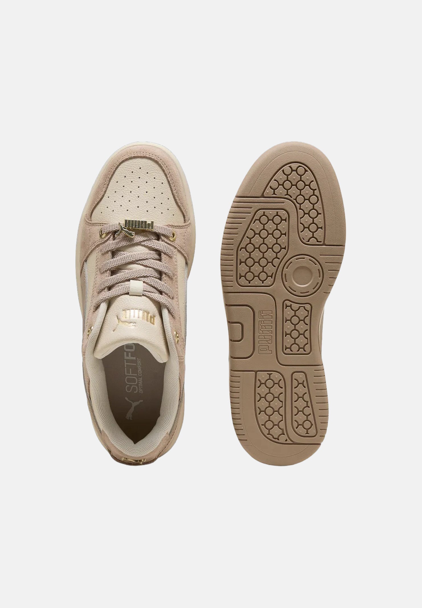 PUMA Sneakers REBOUND LOW LUXE SD beige da donna con suola platform e chiusura con stringhe 409010 02 PUMA 