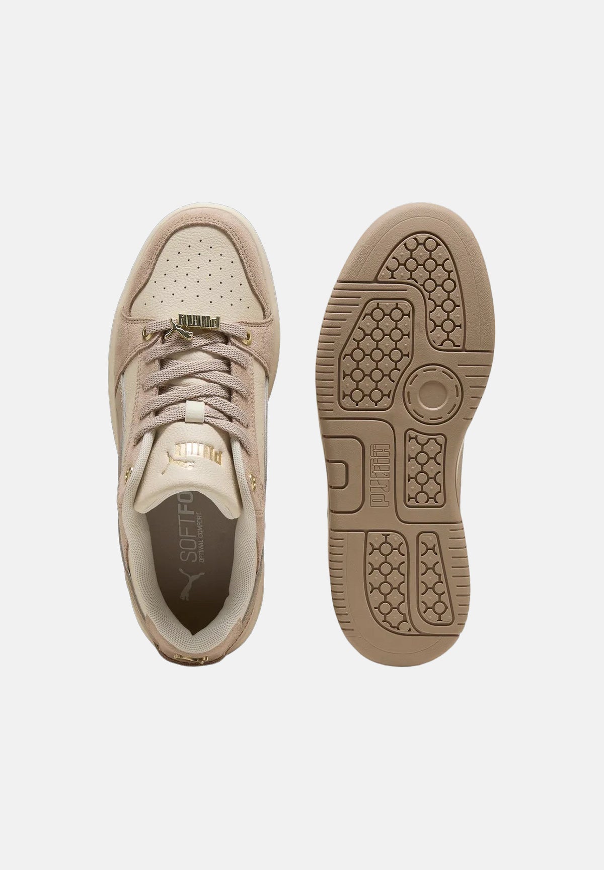 PUMA Sneakers REBOUND LOW LUXE SD beige da donna con suola platform e chiusura con stringhe 409010 02 PUMA 