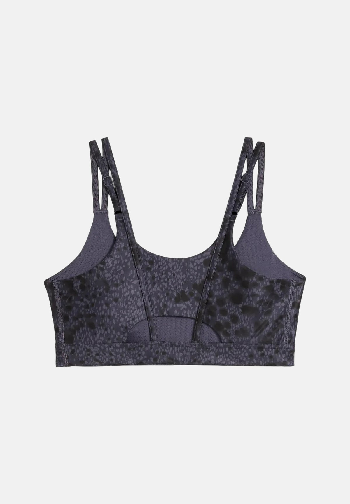 PUMA Top sportivo grigio da donna con motivo astratto sfumato e spalline incrociate. 529159 35 PUMA 