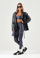 PUMA Leggings FIT AOP grigio antracite per donna con stampa sfumata e vita alta sagomata. 529164 35 PUMA 