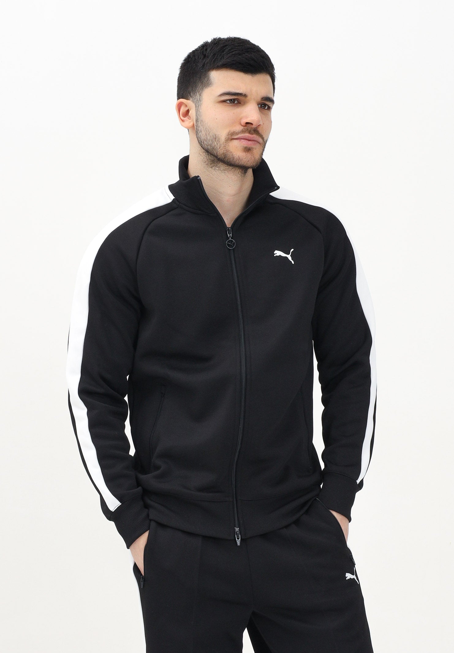 PUMA Felpa con zip T7 ALWAYS ON nera da uomo 629587 01 PUMA 