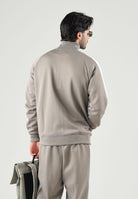 PUMA Felpa con zip  T7 ALWAYS ON beige per uomo con  bande laterali a contrasto. 629587 81 PUMA 