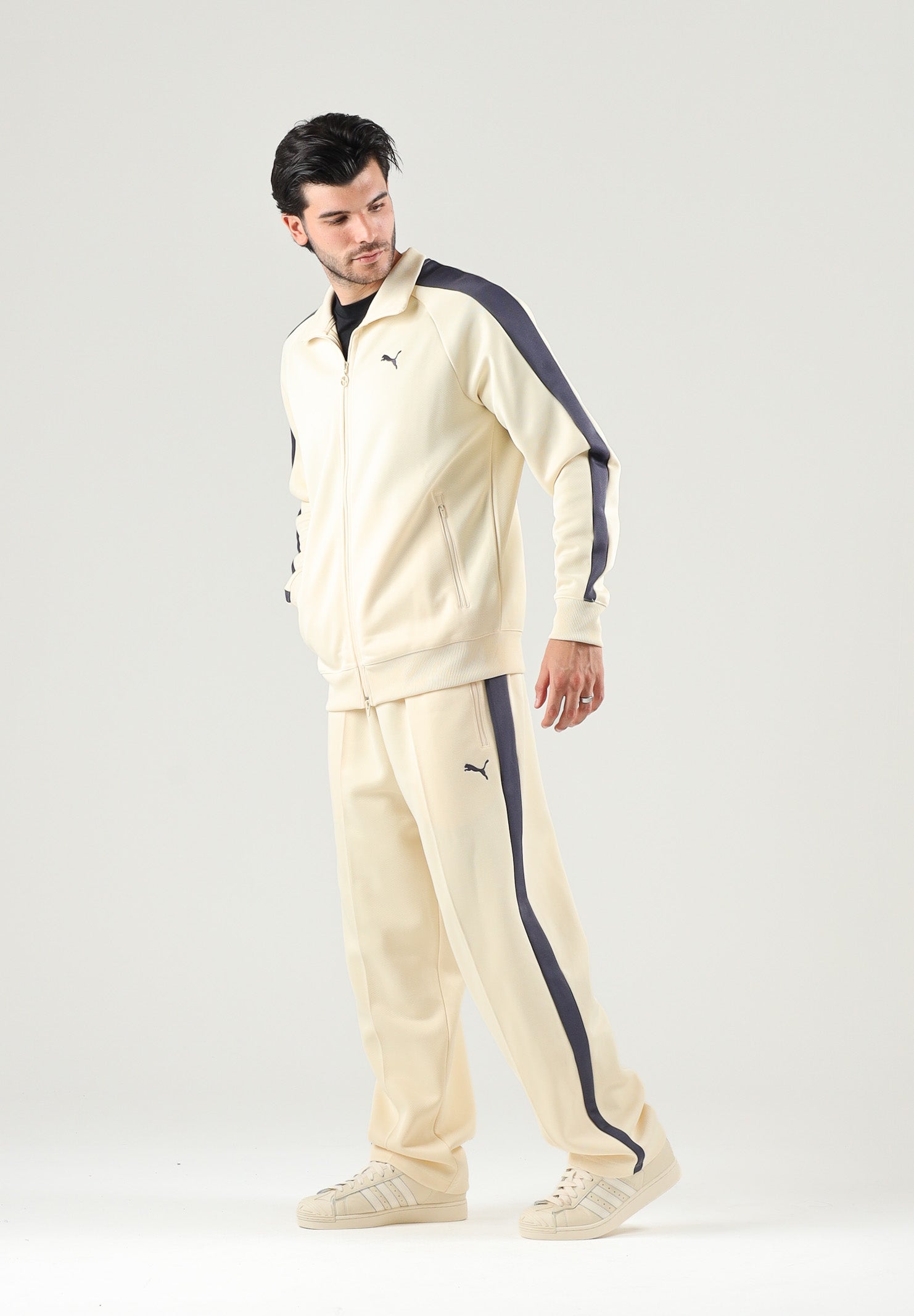 PUMA Felpa con zip gialla per uomo con  bande laterali a contrasto. 629587 88 PUMA 