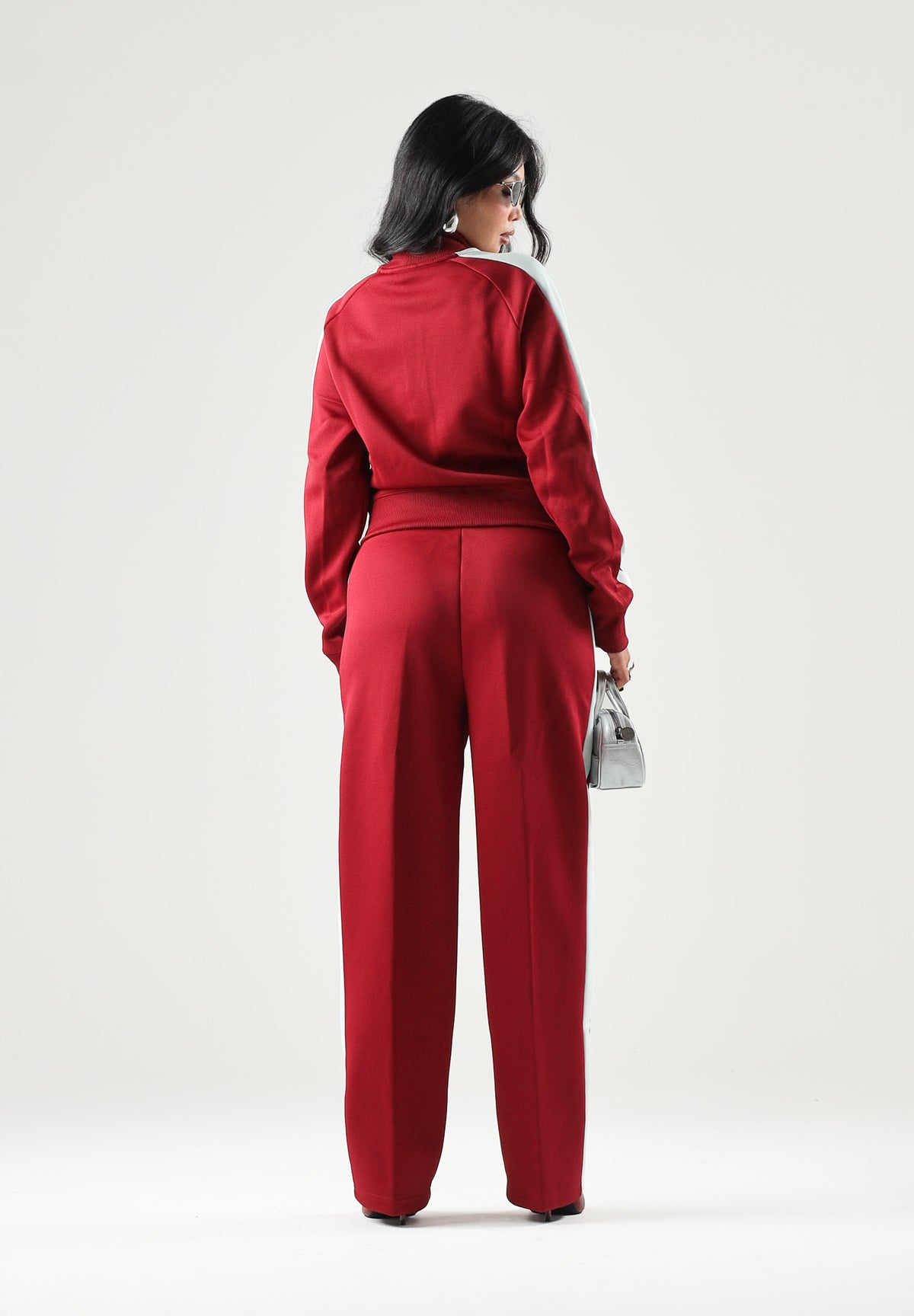 PUMA Pantaloni sportivi T7 Always rosso da donna con bande laterali bianche 629797 23 PUMA 