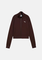 PUMA Felpa con zip ESS SLIM TRACK JACKET marrone da donna con mini logo 634323 33 PUMA 