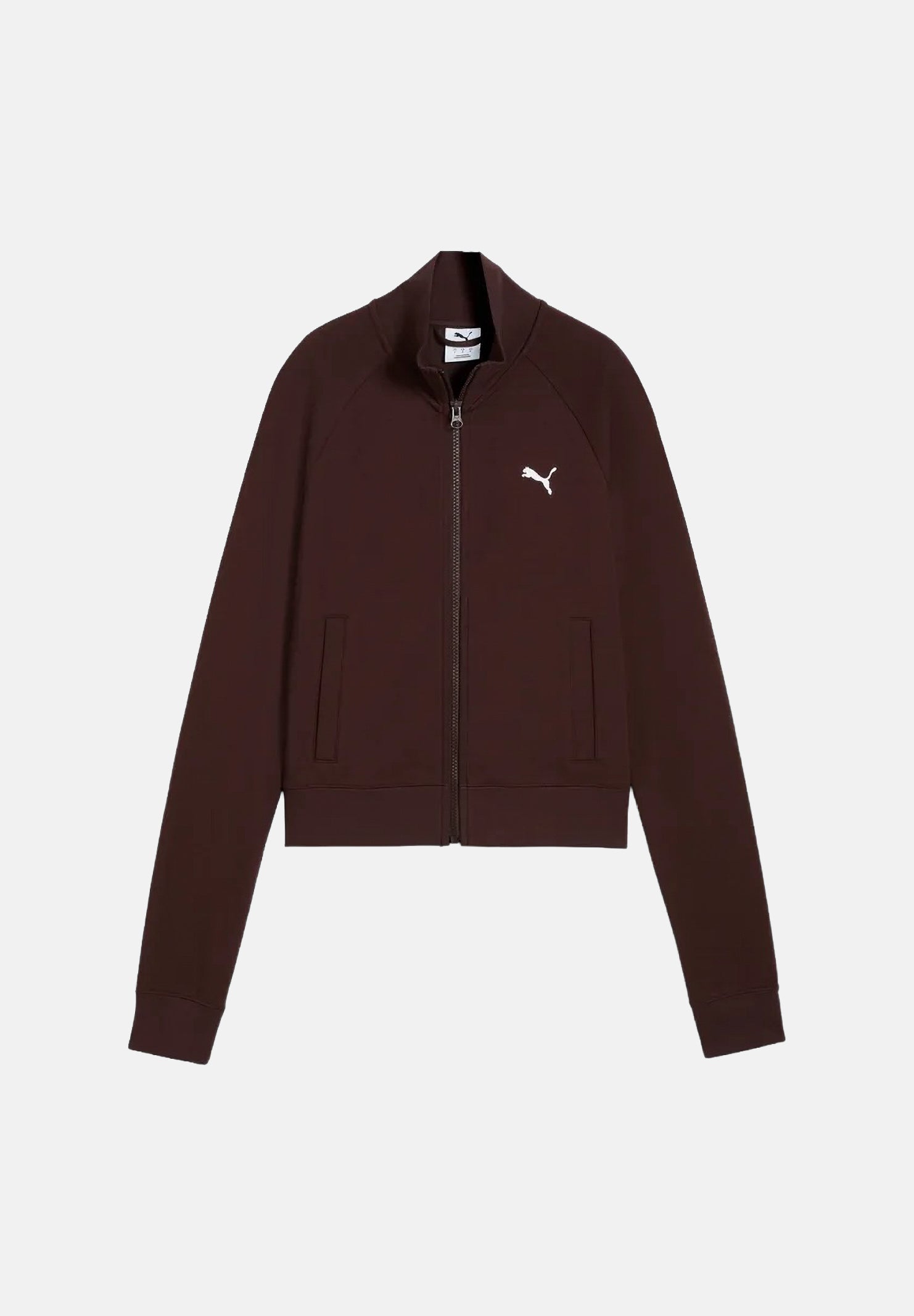 PUMA Felpa con zip ESS SLIM TRACK JACKET marrone da donna con mini logo 634323 33 PUMA 
