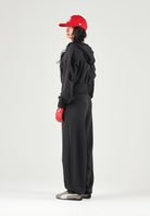 PUMA Felpa con zip PUMATECH  nera per donna con cappuccio e taglio cropped. 634571 01 PUMA 
