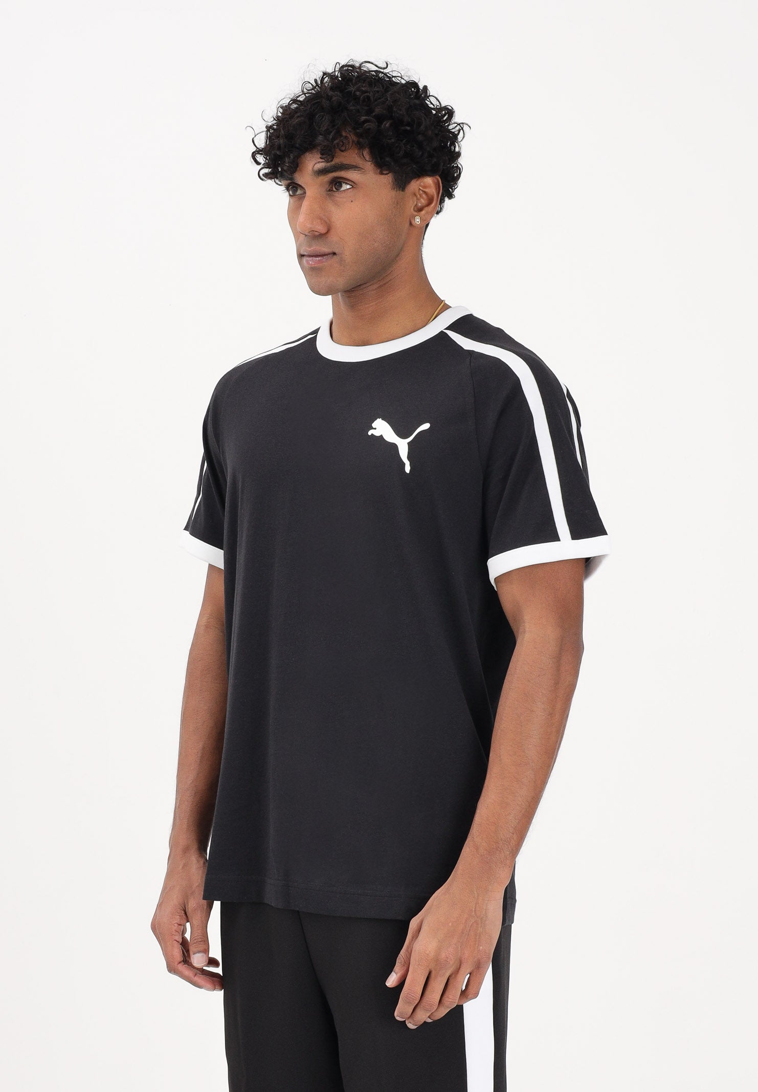 PUMA T-shirt a manica corta T7 Big Cat nera da uomo 635242 01 PUMA 