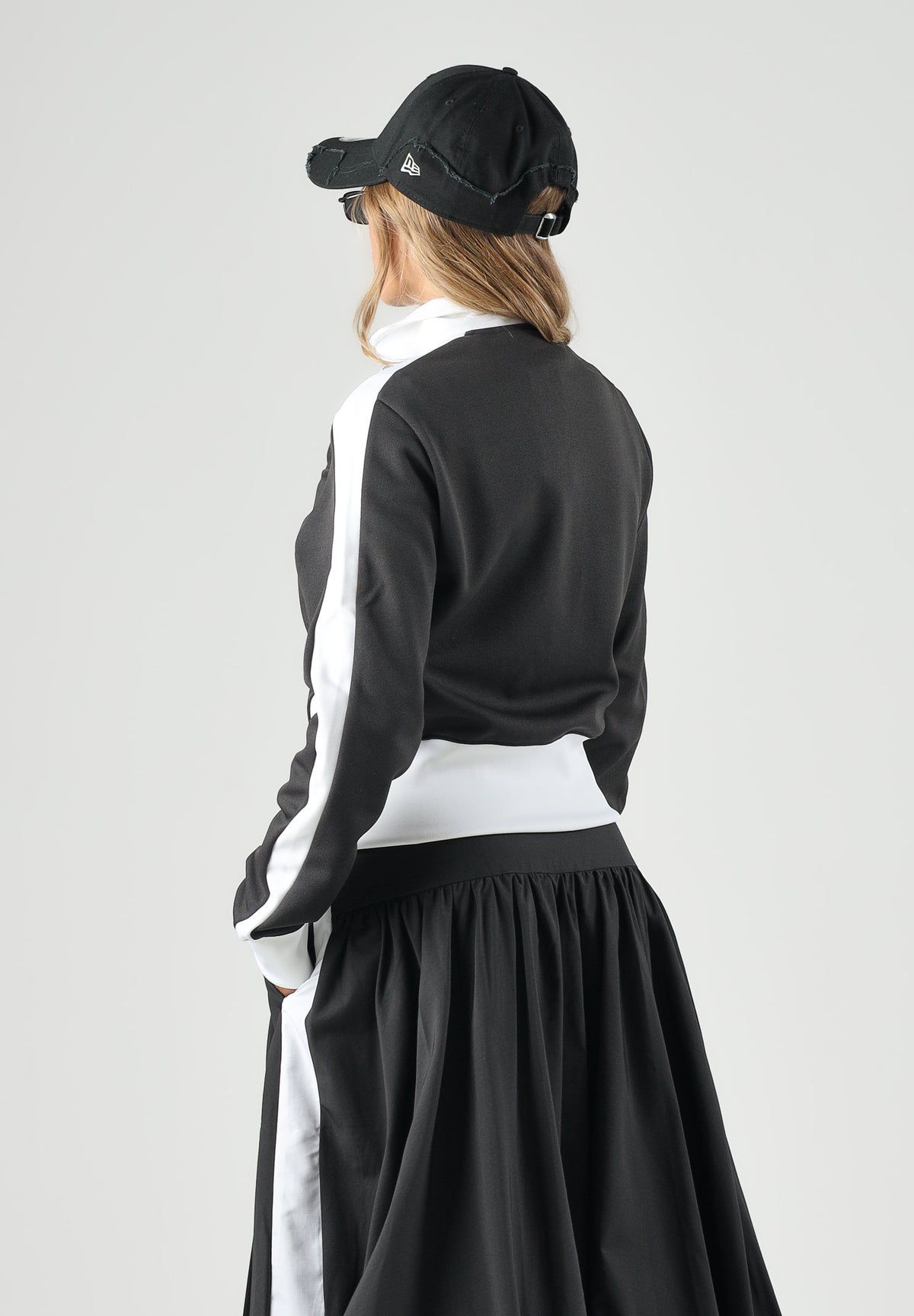 PUMA Felpa con zip T7 RETRO TRACK nero da donna con pannelli T7 a contrasto 636625 01 PUMA 