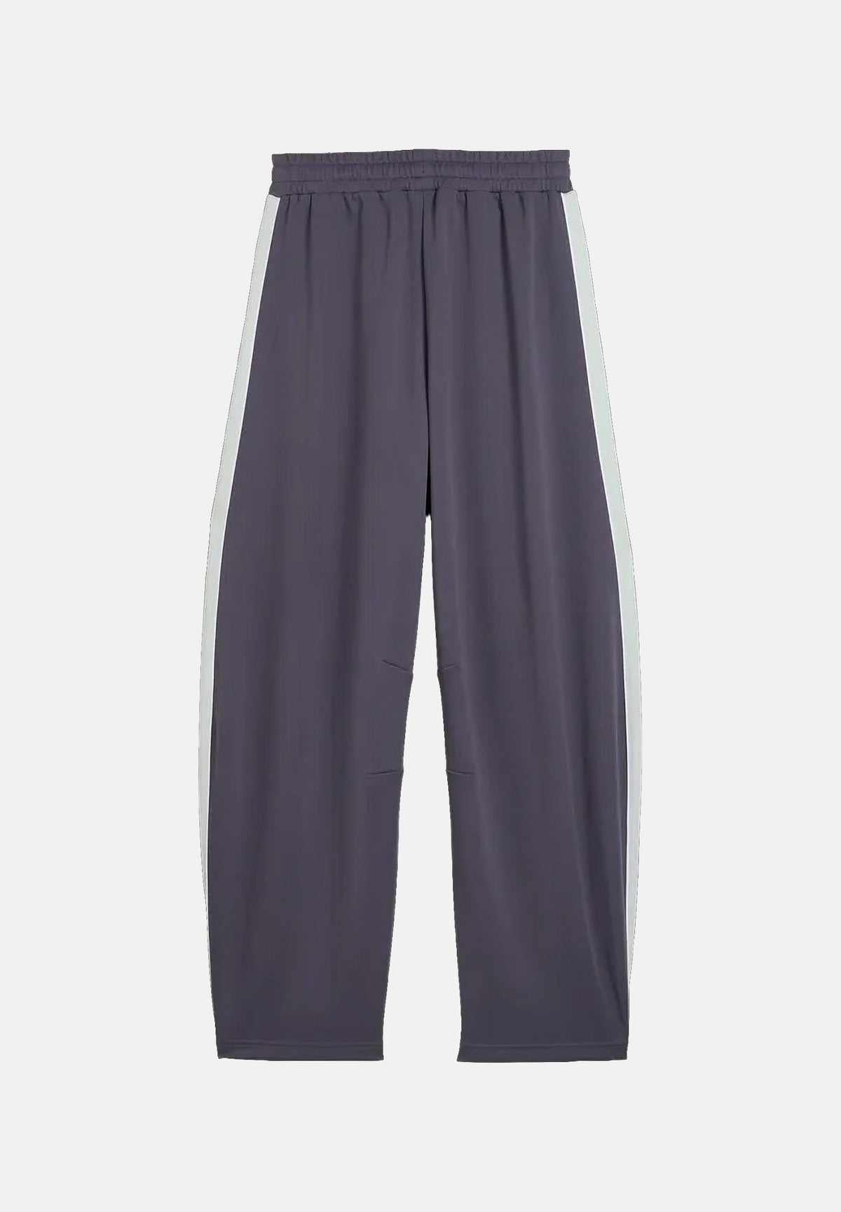 PUMA Pantalone DARE TO WOVEN grigio antracite per donna con bande laterali bianche, tasche zippate e gamba ampia. 636633 35 PUMA 