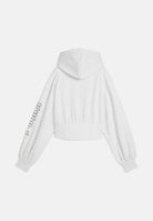 PUMA Felpa con zip STREET GLAM BEDAZZLED HOODIE  bianca per donna con maniche a palloncino e dettagli in strass. 636651 05 PUMA 