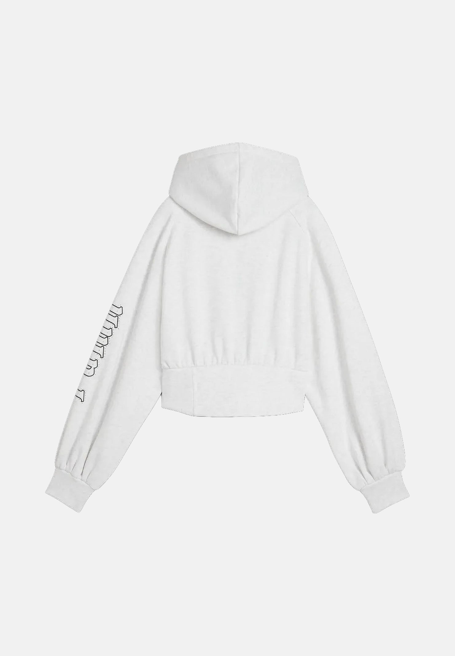 PUMA Felpa con zip STREET GLAM BEDAZZLED HOODIE  bianca per donna con maniche a palloncino e dettagli in strass. 636651 05 PUMA 