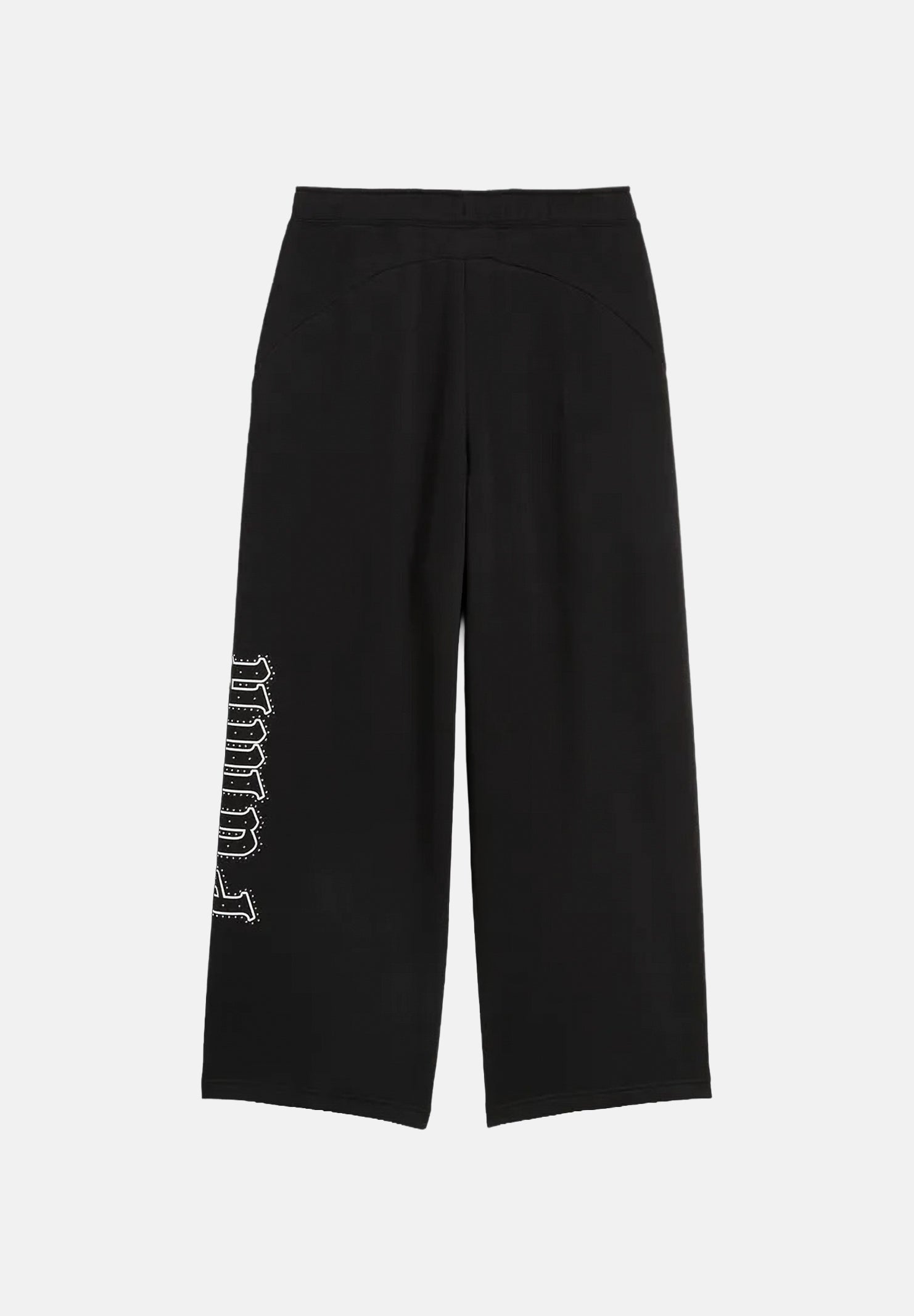 PUMA Pantaloni sportivi DARE TO nero per donna con vita alta elasticizzata, taglio gamba ampie e logo PUMA intessuto. 636652 01 PUMA 