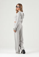 PUMA Pantaloni ESSENTIALS  beige per donna con tessuto lavorato a costine, elastico in vita 636667 81 PUMA 
