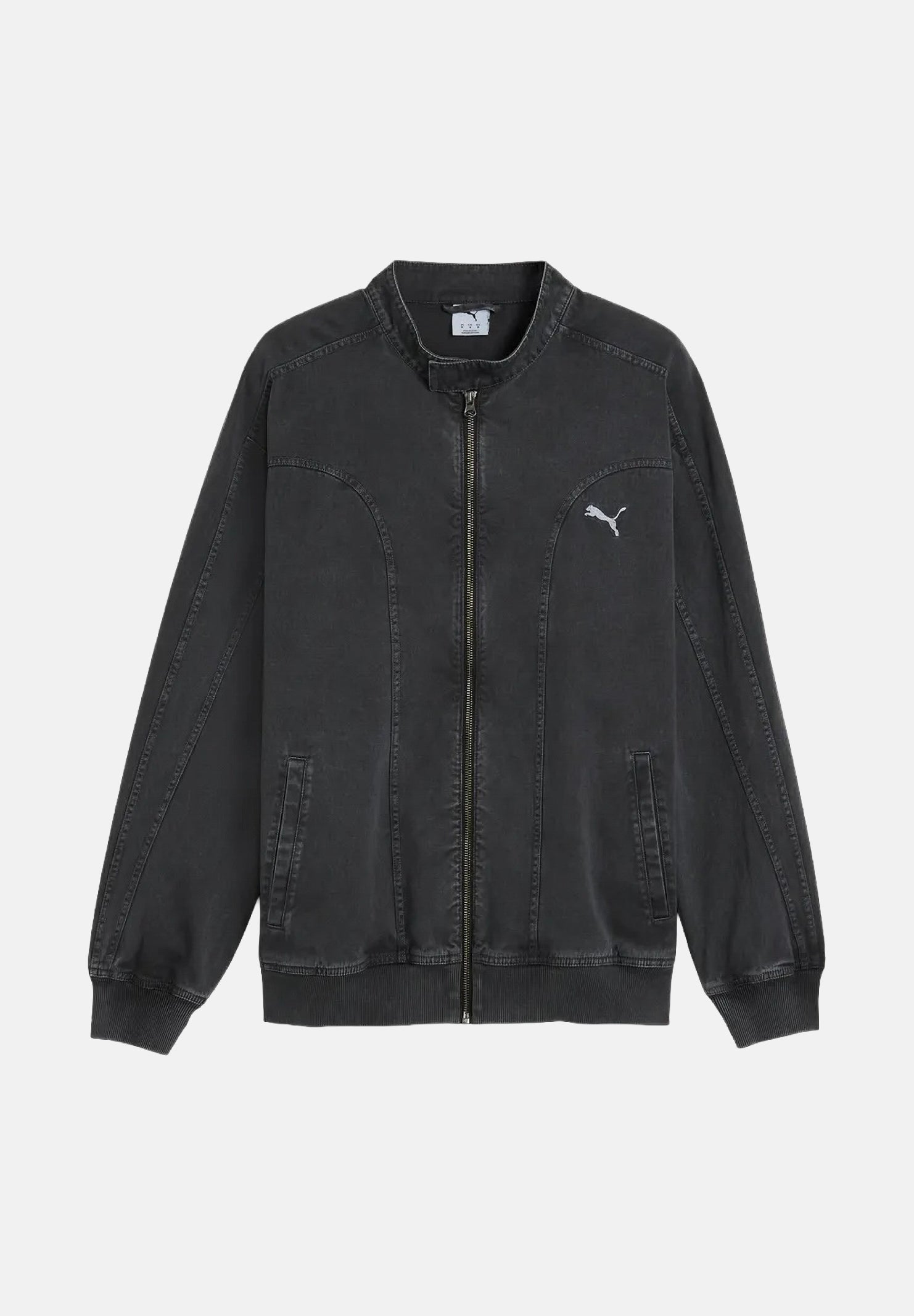 PUMA Giacca di jeans  ARCHIVE WASHED TWILL nera da donna con mini logo laterale 636718 01 PUMA 
