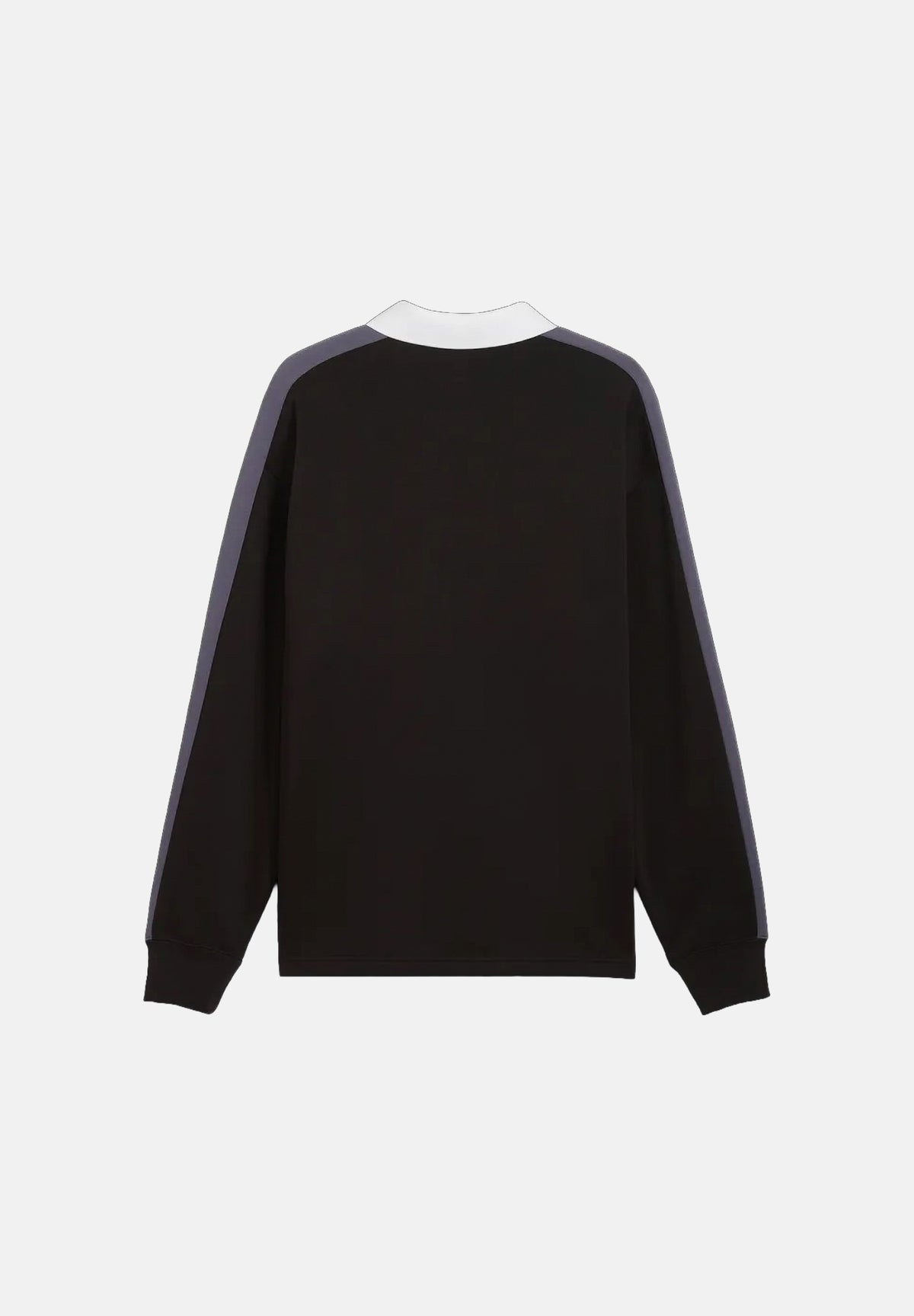 PUMA Polo manica lunga CREWNECK nera per uomo con colletto a contrasto, patta con bottoni 636728 01 PUMA 