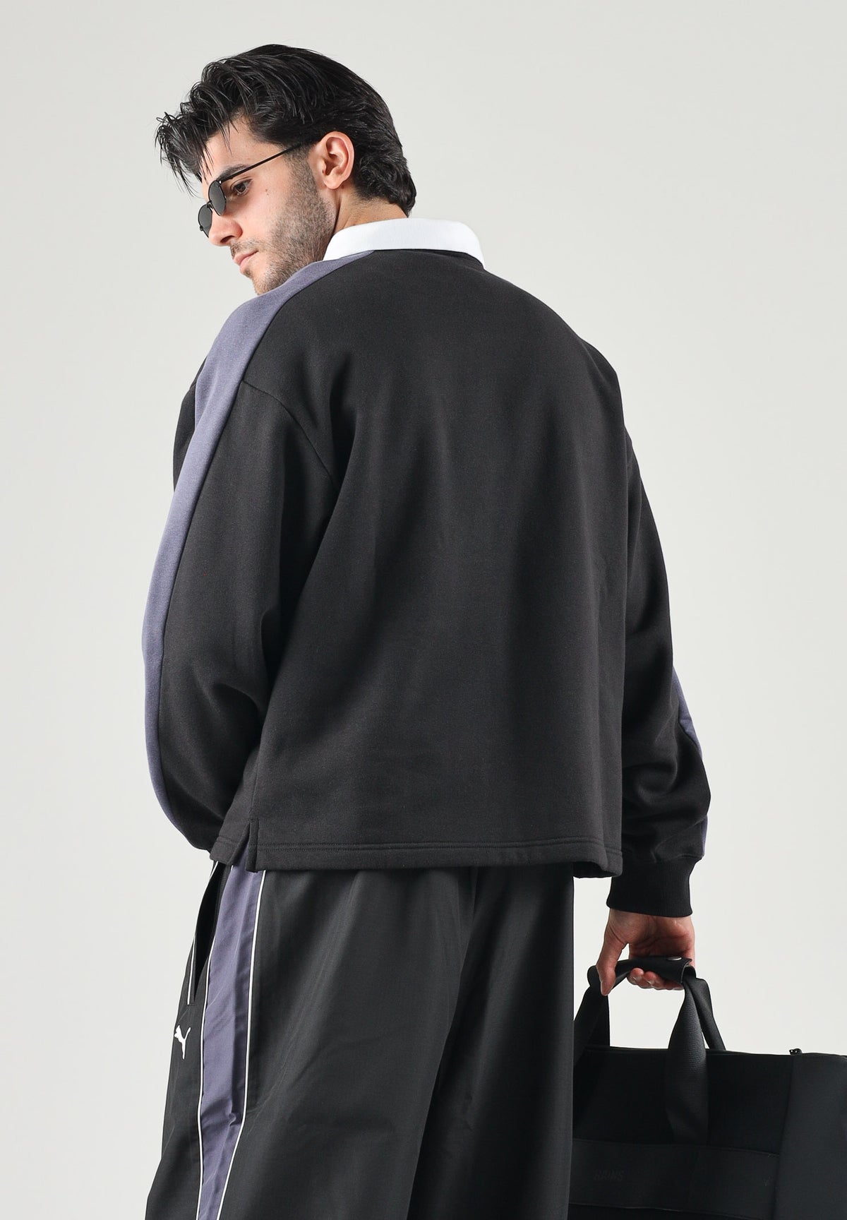 PUMA Polo CREWNECK nera per uomo con colletto a contrasto, patta con bottoni 636728 01 PUMA 