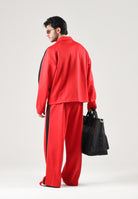 PUMA Giacca FERRARI TRACK rossa da uomo con bottoni a pressione, colletto a camicia e stemma Ferrari 637055 02 PUMA 