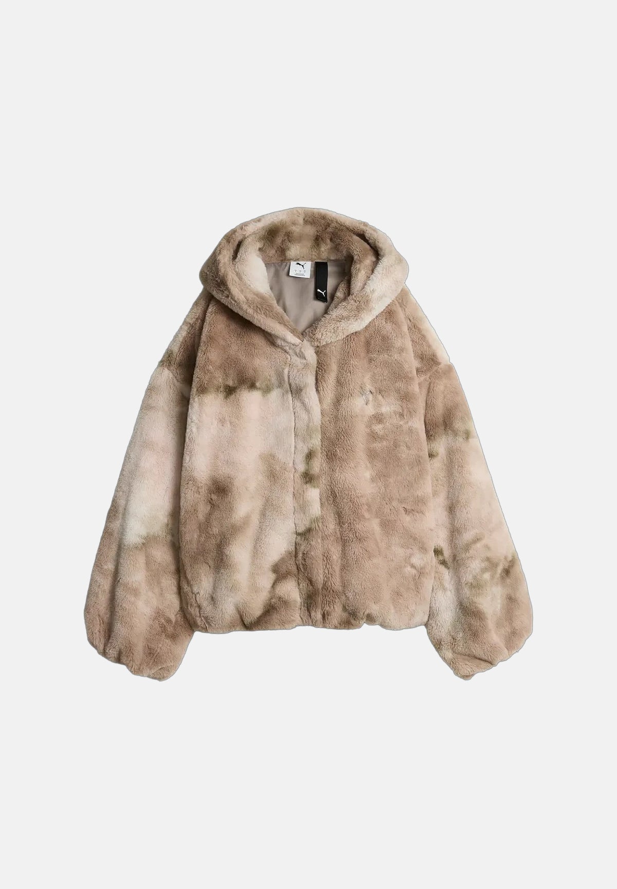 PUMA Pelliccia FAUX FUR HOODED JACKET beige per donna con soffice texture 637142 81 PUMA 