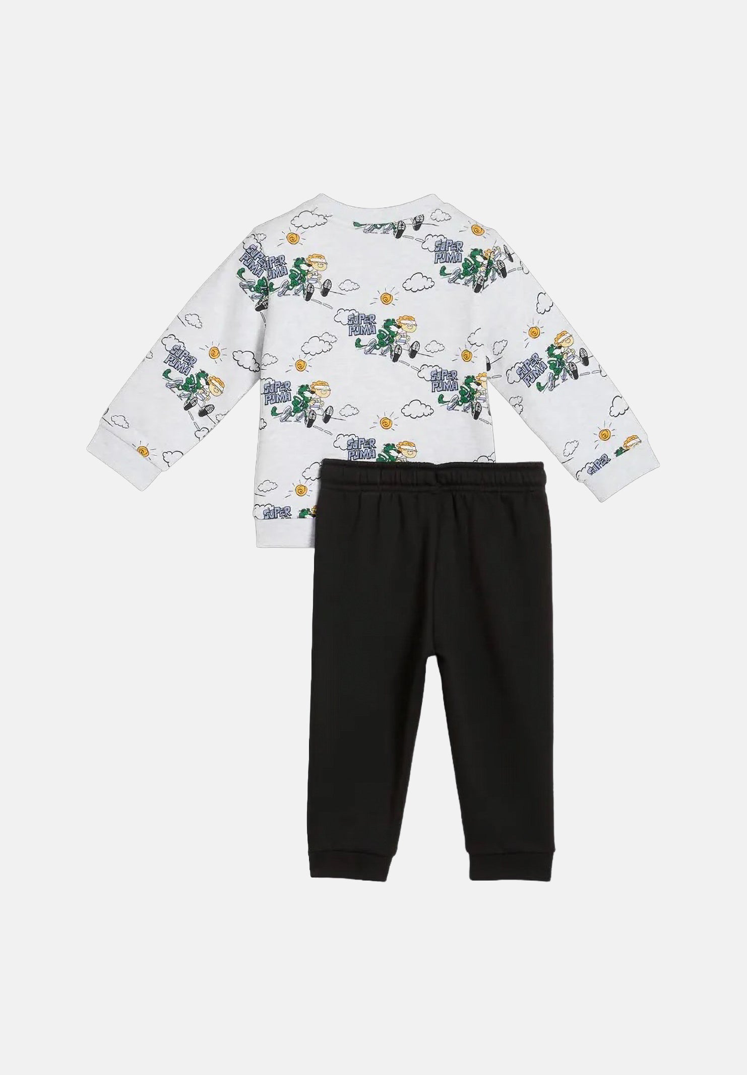 PUMA Tuta FRUIT ANIMALS SUIT grigio per neonato con felpa a stampa grafica 638107 05 PUMA 