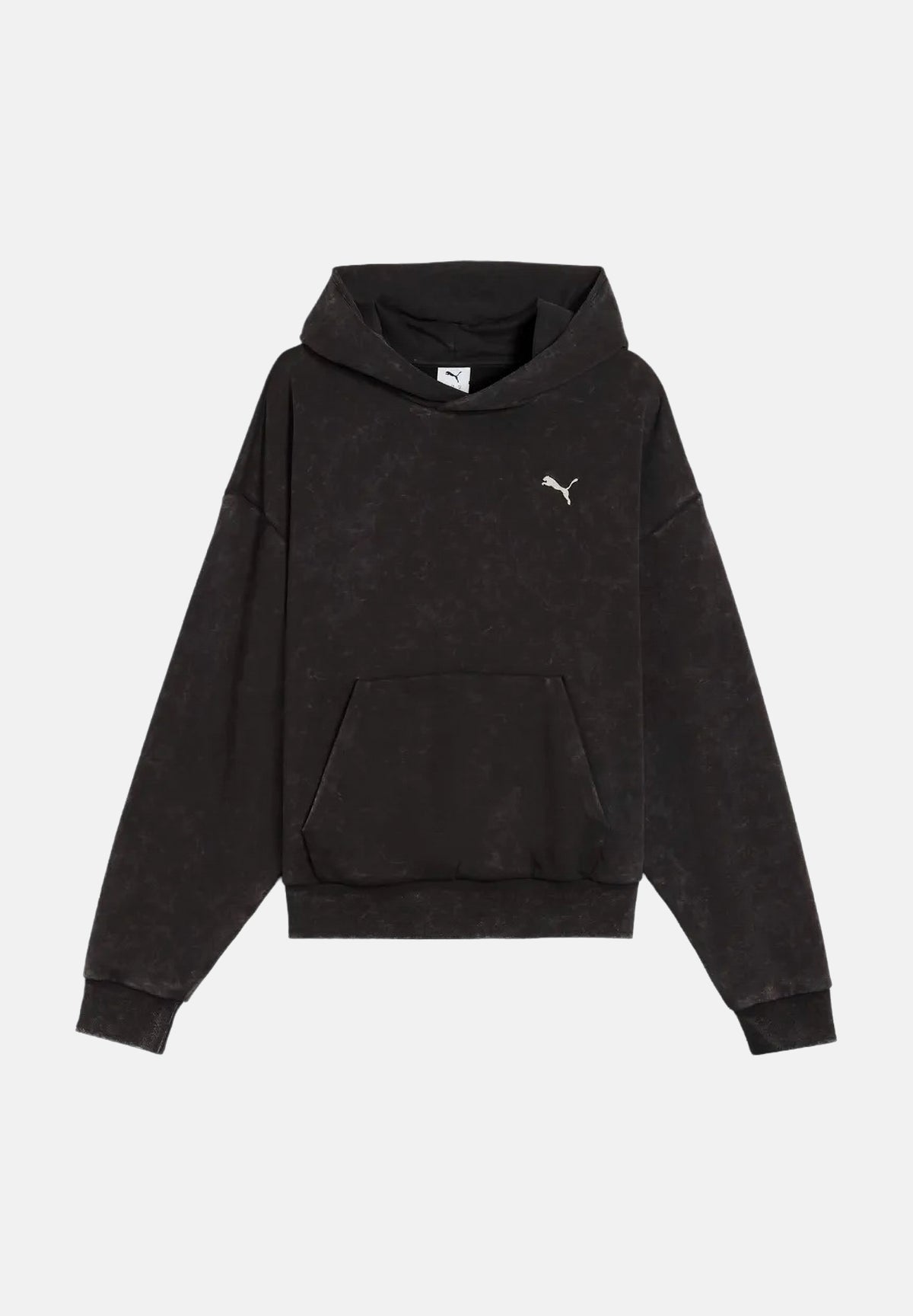 PUMA Felpa con cappuccio DARE TO WASHED nera per uomo e donna con trattamento di lavaggio vintage 638738 01 PUMA 