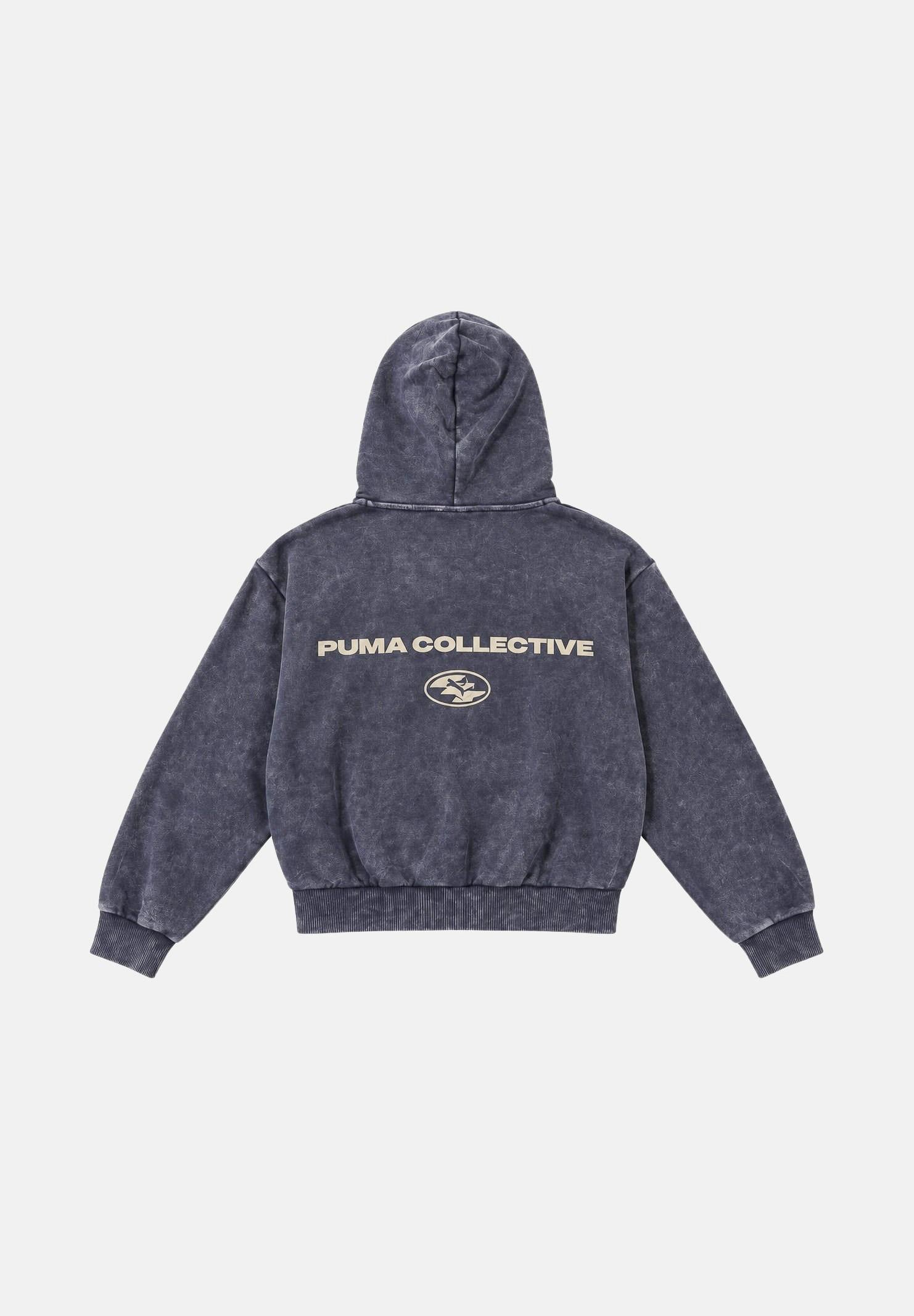 PUMA Felpa con cappuccio DARE TO WASHED viola per uomo e donna con fantasia lavaggio vintage 638738 35 PUMA 