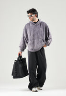 PUMA Felpa con cappuccio DARE TO WASHED grigia per uomo e donna con trattamento di lavaggio vintage 638738 35 PUMA 